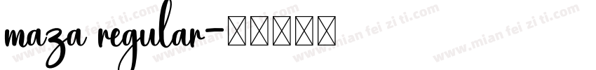 maza regular字体转换